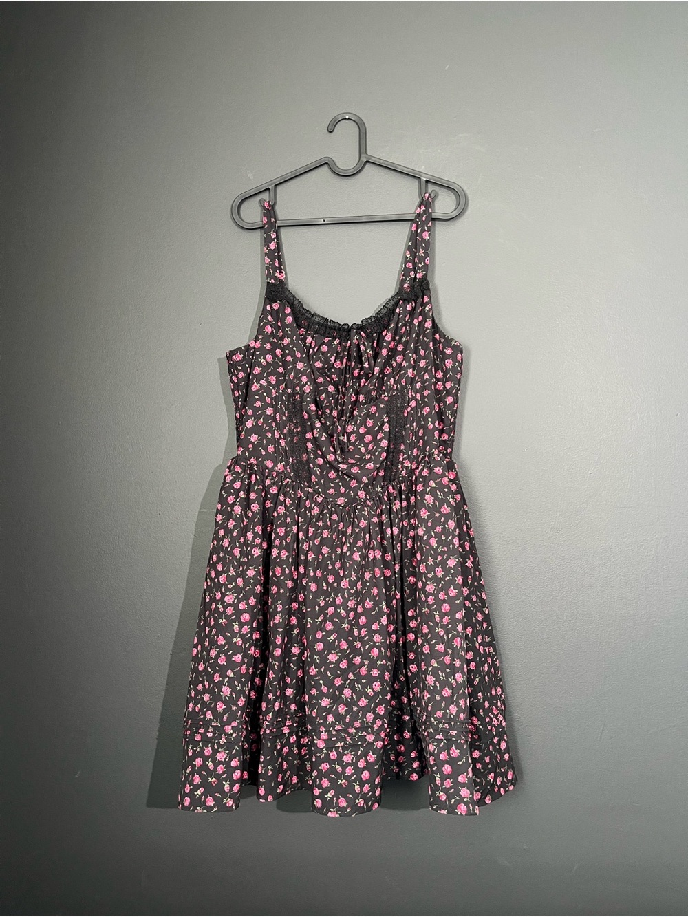 Scarlet Darkness XL Cottagecore Floral Corset Dress Layered Skirt
